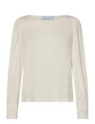 Msreyna Long Sleeve Modal Blouse Tops Blouses Long-sleeved Cream Minus