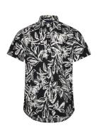 Jorlafayette Aop Shirt Ss Ln Tops Shirts Short-sleeved Black Jack & J ...