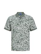 Jorlafayette Aop Ss Polo Tops Polos Short-sleeved Green Jack & J S