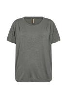 Sc-Diantha Tops T-shirts & Tops Short-sleeved Khaki Green Soyaconcept