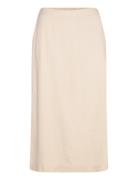 Vmmymilo Hw 7/8 Skirt Wvn Ga Knelangt Skjørt Beige Vero Moda