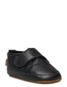 Classic Leather Slippers Tøfler Innesko Black Melton