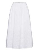 Skirt Fiona Embroidery Langt Skjørt White Lindex