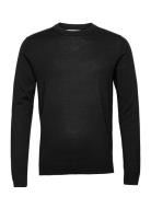 Slhtown Merino Coolmax Knit Crew Noos Tops Knitwear Round Necks Black ...