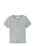 Nmmhalli Ss Slim Top Lil Tops T-shirts Short-sleeved Blue Lil'Atelier