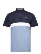 Pure Colorblock Polo Tops Polos Short-sleeved Navy PUMA Golf