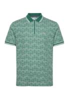 Aop Geo Jqrd 1/4 Zip Tops Polos Short-sleeved Green Original Penguin