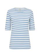 Sc-Kaiza Tops T-shirts & Tops Short-sleeved Blue Soyaconcept