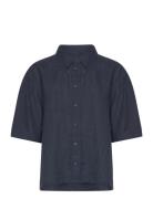 Duanny-M Tops Blouses Short-sleeved Navy MbyM