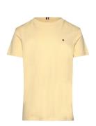 Essential Cotton Reg Fit Tee Ss Tops T-shirts Short-sleeved Yellow Tom...