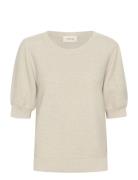 Crsillar Knit Pullover Tops Knitwear Jumpers Cream Cream