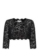 Rwdelicia 3/4 Bolero Tops Knitwear Cardigans Black Rosemunde