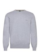 Pacas-L Tops Knitwear Round Necks Grey BOSS