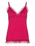 Rwbillie Sl Strap Lace Top Tops T-shirts & Tops Sleeveless Pink Rosemu...