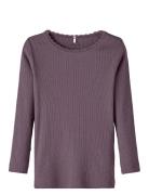 Nmfkab Ls Top Noos Tops T-shirts Long-sleeved T-shirts Purple Name It