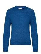 Vijamina O-Neck L/S Knit Top - Noos Tops Knitwear Jumpers Blue Vila