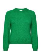 Vijamina O-Neck L/S Knit Top - Noos Tops Knitwear Jumpers Green Vila