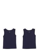 Rib Jersey 2-Pack Tank-Tops Night & Underwear Underwear Tops Navy Cope...