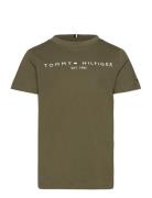 U Corp Logo Ess Tee Ss Tops T-shirts Short-sleeved Green Tommy Hilfige...