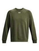 Ua Rival Fleece Crew Sport Sweat-shirts & Hoodies Sweat-shirts Khaki G...