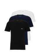 Tshirt Rn 3P Classic Tops T-shirts Short-sleeved Navy BOSS