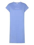 Mschalvidera Organic Small Logo Dress Knelang Kjole Blue MSCH Copenhag...