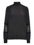 Sc-Netti Tops Blouses Long-sleeved Black Soyaconcept