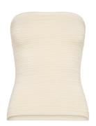 Knitted Tube Top Vests Knitted Vests Cream Gina Tricot