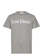 Charles T-Shirt Tops T-shirts Short-sleeved Grey Les Deux