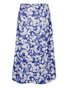 Vmfrej H/W 7/8 Pencil Skirt Wvn Exp Knelangt Skjørt Blue Vero Moda