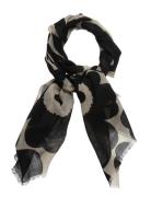 Fiore Unikko Accessories Scarves Lightweight Scarves Black Marimekko