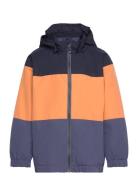 Jacket - Colorblock/Striped Tynn Jakke Skalljakke Navy Color Kids