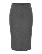 Onlemma Slit Skirt Jrs Noos Knelangt Skjørt Grey ONLY