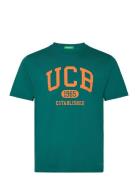 T-Shirt Tops T-shirts Short-sleeved Green United Colors Of Benetton