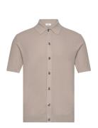 Bravo Tops Shirts Short-sleeved Beige Reiss