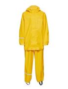 Basic Rainwear Set -Solid Pu Outerwear Rainwear Rainwear Sets Yellow C...