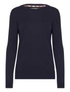 Barbour Pendle Crew Knit Tops Knitwear Jumpers Navy Barbour