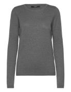 Vmmcare Structure Ls O-Neck Blou Noos Tops Knitwear Pullovers Grey Ver...