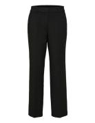 Slfrita Mw Wide Pant Fd Noos Bottoms Trousers Wide Leg Black Selected ...