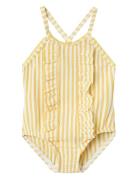 Nbffarrow Swimsuit Lil Badedrakt Badetøy Yellow Lil'Atelier