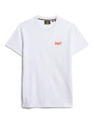 Essential Logo Emb Tee Tops T-shirts Short-sleeved White Superdry