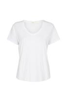 Lr-Any Tops T-shirts & Tops Short-sleeved White Levete Room