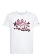 Converse Retro Sneaker Graphic Tee Tops T-shirts Short-sleeved White C...