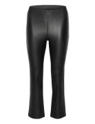 Kaada Crop Jeggins Bottoms Trousers Leather Leggings-Bukser Black Kaff...