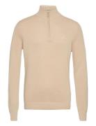 Cotton Pique Half Zip Tops Knitwear Half Zip Jumpers Pink GANT