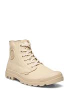 Mono Chrome Shoes Boots Ankle Boots Laced Boots Beige Palladium