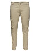 Onscam Stage Cargo Cuff Pk 6687 Bottoms Trousers Cargo Pants Beige ONL...