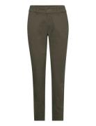 Kamette Pants Bottoms Trousers Slim Fit Trousers Khaki Green Kaffe