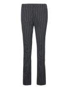 Slim Pinstripe Trousers Bottoms Trousers Slim Fit Trousers Black Filip...