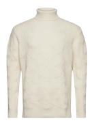 Maroll Pattern Heritage Tops Knitwear Turtlenecks White Matinique